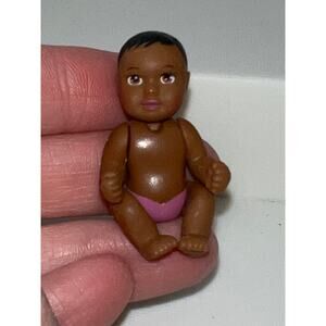 Barbie Happy Family Baby African American Doll Fits Pregnant Midge AA Girl